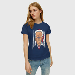 Футболка хлопковая женская Joe Biden, цвет: тёмно-синий — фото 2