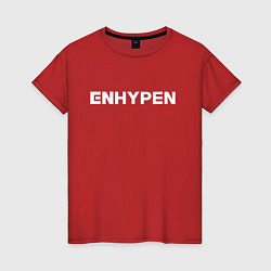Футболка хлопковая женская ENHYPEN, цвет: красный
