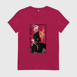 Футболка хлопковая женская Ичиго Куросаки из аниме Блич, цвет: маджента