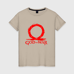 Женская футболка GOD OF WAR RED LOGO RAGNAROK