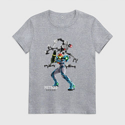 Футболка хлопковая женская САМУС АРАН и ЭММИ, цвет: меланж