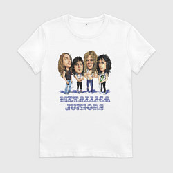 Футболка хлопковая женская Metallica juniors, цвет: белый