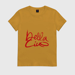 Футболка хлопковая женская Bella - Ciao, цвет: горчичный