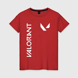 Футболка хлопковая женская Valorant - Logo, цвет: красный