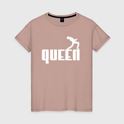 Футболка хлопковая женская Queen Куин, цвет: пыльно-розовый