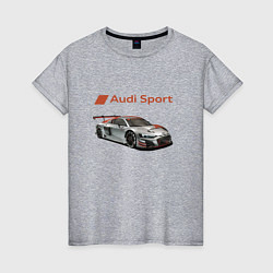 Футболка хлопковая женская Audi sport - racing team, цвет: меланж