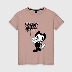 Женская футболка Bendy Бенди и чернильная машина