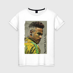 Футболка хлопковая женская Neymar Junior - Brazil national team, цвет: белый