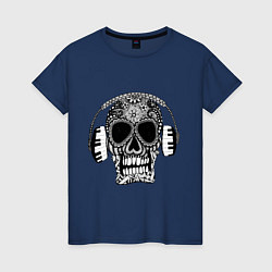 Женская футболка Musical skull