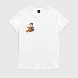 Футболка хлопковая женская Chipmunk Dale, цвет: белый