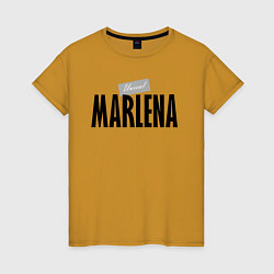 Футболка хлопковая женская Unreal Marlena, цвет: горчичный