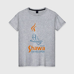 Футболка хлопковая женская Senior Shawa Developer, цвет: меланж
