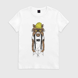 Футболка хлопковая женская Cool hipster, цвет: белый
