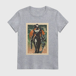 Футболка хлопковая женская Viper Valorant Art, цвет: меланж