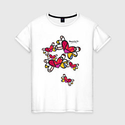 Женская футболка Romero Britto: flying hearts