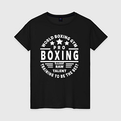 Футболка хлопковая женская PRO BOXING, цвет: черный