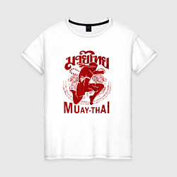 Футболка хлопковая женская Muay Thai Thailand, цвет: белый