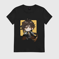 Женская футболка Задумчивый Чжун Ли