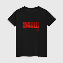 Футболка хлопковая женская United Манчестер Юнайтед, цвет: черный