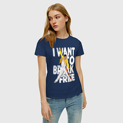 Футболка хлопковая женская Queen I want to break free, цвет: тёмно-синий — фото 2