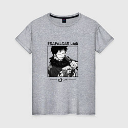 Футболка хлопковая женская Ван-Пис, Трафальгар Ло Trafalgar Law, цвет: меланж
