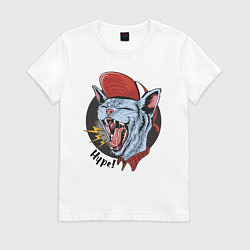 Футболка хлопковая женская Cool cat Hype!, цвет: белый