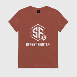 Футболка хлопковая женская Street Fighter 6, цвет: кирпичный
