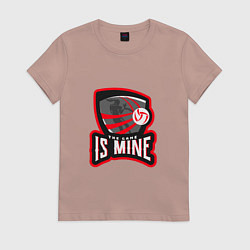 Футболка хлопковая женская The Game Is Mine, цвет: пыльно-розовый