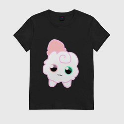 Футболка хлопковая женская Toca Kitchen котик, цвет: черный