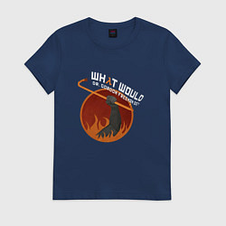 Футболка хлопковая женская Escape from City 17, цвет: тёмно-синий