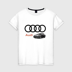 Футболка хлопковая женская Audi Prestige, цвет: белый