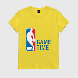 Футболка хлопковая женская NBA Game Time, цвет: желтый