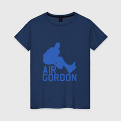 Футболка хлопковая женская Air Gordon, цвет: тёмно-синий