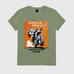 Женская футболка Motorcycle races