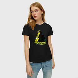 Футболка хлопковая женская Cyberpunk Edgerunners, цвет: черный — фото 2