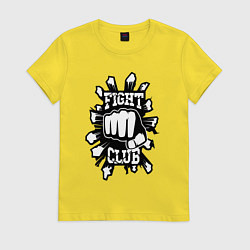 Футболка хлопковая женская F Club, цвет: желтый