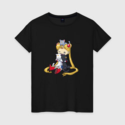 Женская футболка Crazy Moon Cat