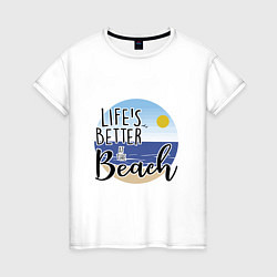 Женская футболка Пляжная жизнь