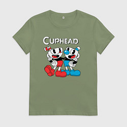 Женская футболка Cuphead Чашечки