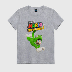 Женская футболка Luigi cat Super Mario 3D World Nintendo