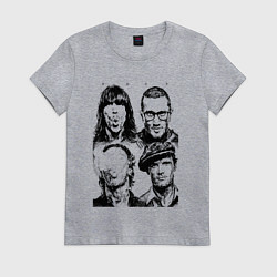 Футболка хлопковая женская RHCP faces, цвет: меланж