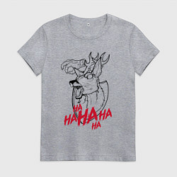 Футболка хлопковая женская The animated scarecrow, цвет: меланж