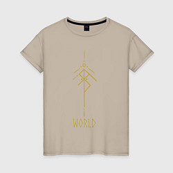Женская футболка Руническая вязь - Мир
