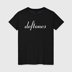 Футболка хлопковая женская Deftones rock, цвет: черный