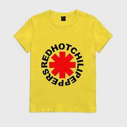 Футболка хлопковая женская Peppers logo, цвет: желтый