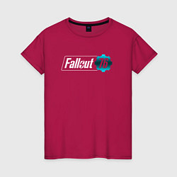 Футболка хлопковая женская Fallout new vegas, цвет: маджента