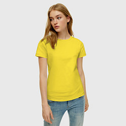 Футболка хлопковая женская Обезьяны в шляпе и рубашке, цвет: желтый — фото 2
