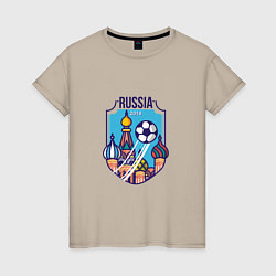 Женская футболка Russia 2018