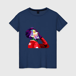 Футболка хлопковая женская Liverpool - Firmino, цвет: тёмно-синий