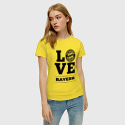 Футболка хлопковая женская Bayern Love Классика, цвет: желтый — фото 2